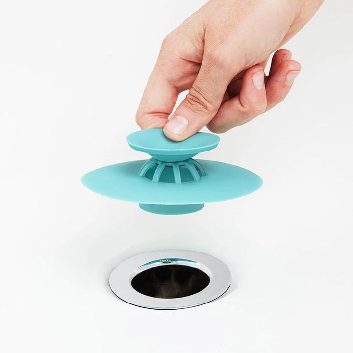 Press Type Silicone Sink Strainers, Kitchen Bathroom Anti-Clogging Sink Filter Sundry Catchers Floor Drain Cover