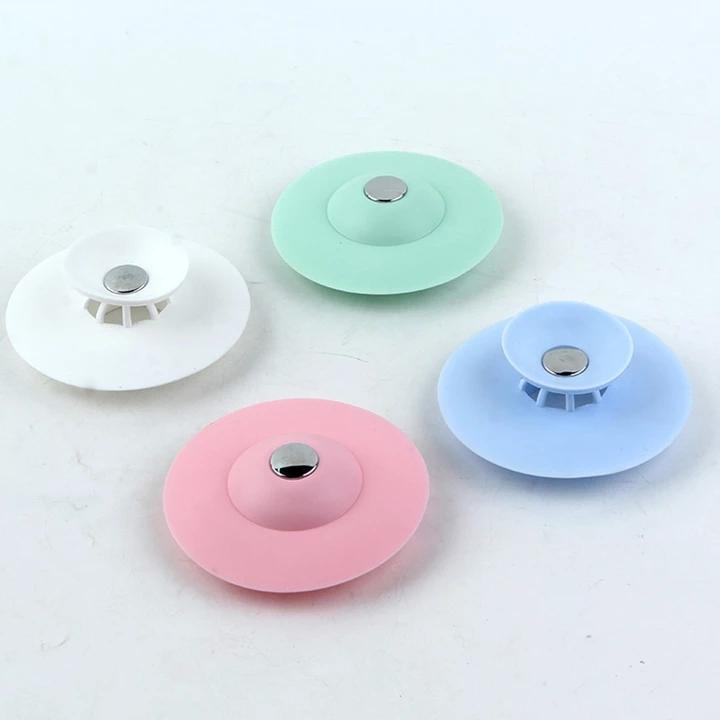 Press Type Silicone Sink Strainers, Kitchen Bathroom Anti-Clogging Sink Filter Sundry Catchers Floor Drain Cover