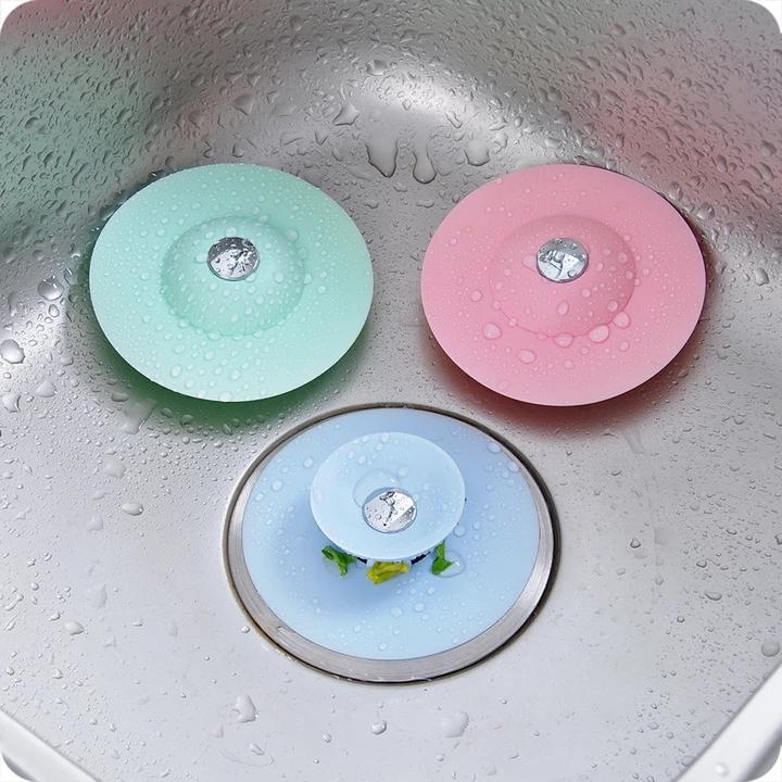 Press Type Silicone Sink Strainers, Kitchen Bathroom Anti-Clogging Sink Filter Sundry Catchers Floor Drain Cover