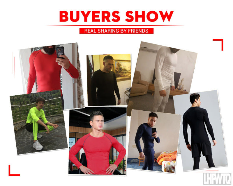 Men's New Compression Style Quick-Dry Fitness Running Sports Set