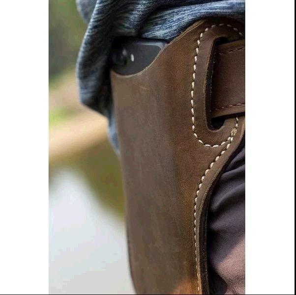 Retro Short Cell Phone Case Belt Bag Purse.