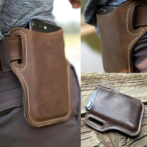 Retro Short Cell Phone Case Belt Bag Purse.