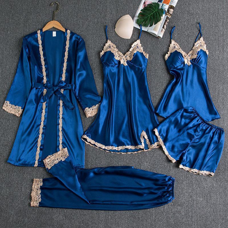 Blushy Silk 5 Piece Pajama Set BUY 2 GET 1 FREE