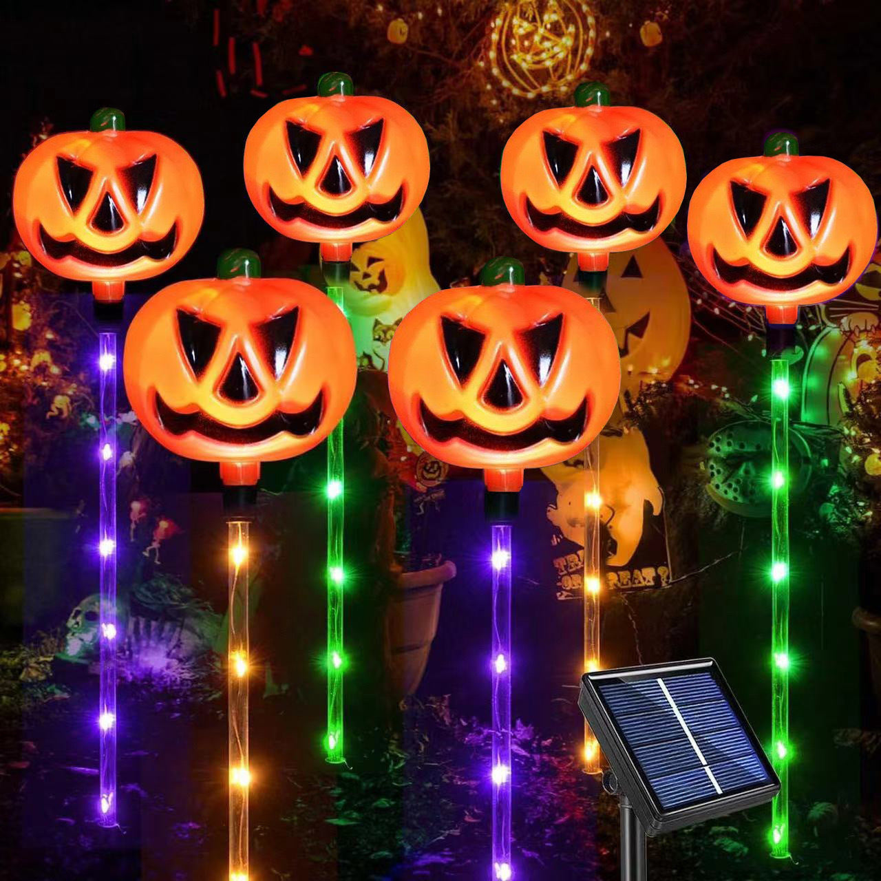 👻🎁6-Pack LED Solar Halloween Ground Lights